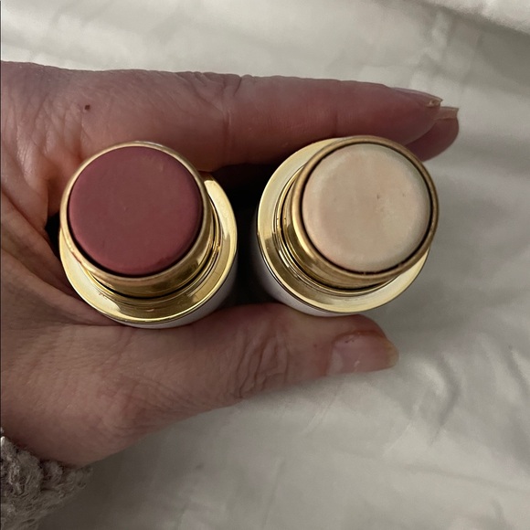 OGEE Sculpted Face Sticks- Rose Quartz and Opal - Picture 3 of 3